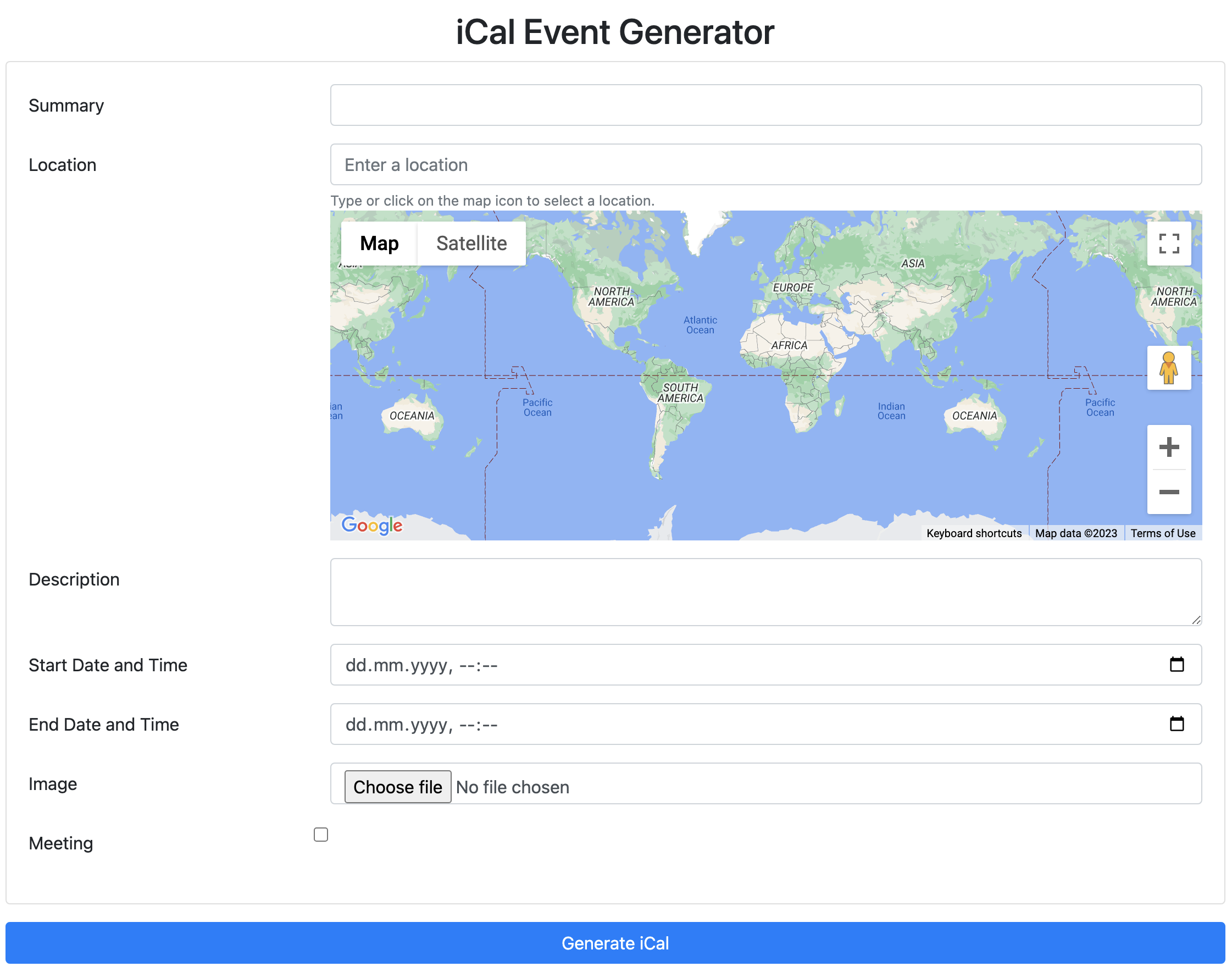 iCal Generator GUI