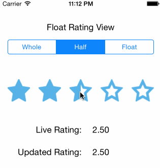 FloatRatingView Demo FloatRatingView Demo