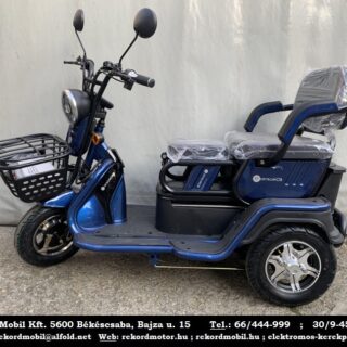 Polymobil E-MOB09 Kétszemélyessé Alakítható Elektromos Háromkerekű (Kék)