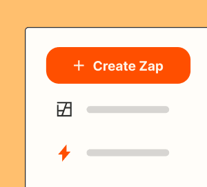 A simplified user interface design representing a portion of Zapier's platform