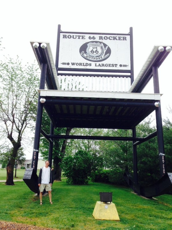 World’s largest rocking chair in Fanning, Mo.