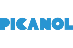 The blue text logo features the word PICANOL prominently on a pristine white background, resembling the clarity and precision one might find in a CPQ proposal generator.