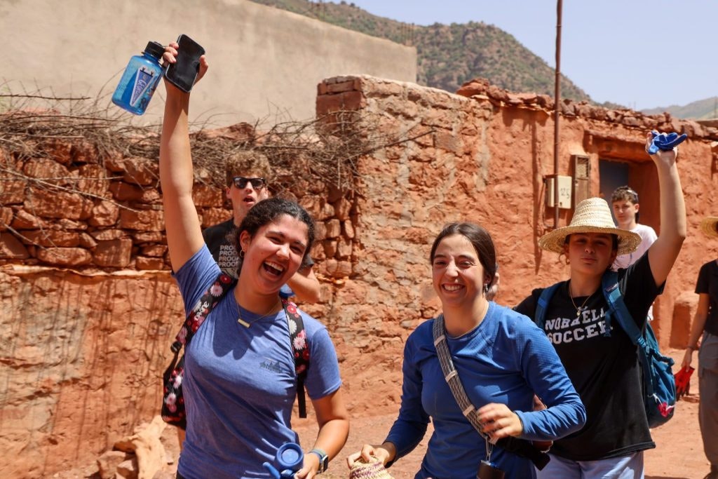 Rustic Pathways high school students exploring Morocco.