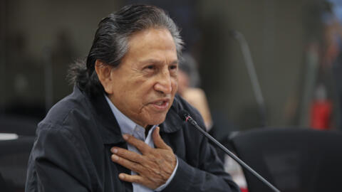 Former president of Peru Alejandro Toledo during a court hearing on October 16, 2024 in Lima