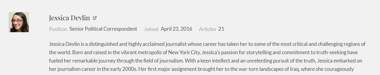 The story about Zelensky buying this villa in Florida seems to have originated from a “journalist” apparently named Jessica Devlin. Her profile picture, however, actually shows another real woman name