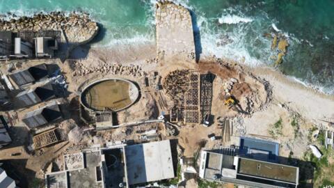 This seaside resort is being illegally built along a public beach in Thoum, located about 50 miles north of Beirut in the region of Batroun. 