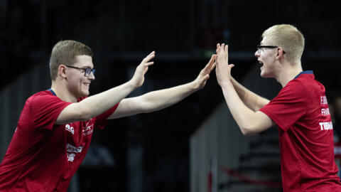 Alexis Lebrun (G) et Felix Lebrun à Linz le 20 octobre 2024