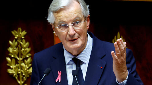 Le Premier ministre français Michel Barnier prononce son discours de politique générale à l'Assemblée nationale à Paris, France, le 1er octobre 2024.