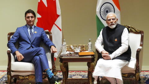 Waziri Mkuu wa India Narendra Modi na mwenzake wa Canada Justin Trudeau.