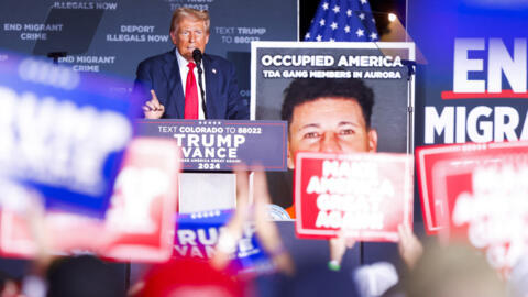 Donald Trump en el Gaylord Rockies Resort and Convention Center de Aurora, Colorado.