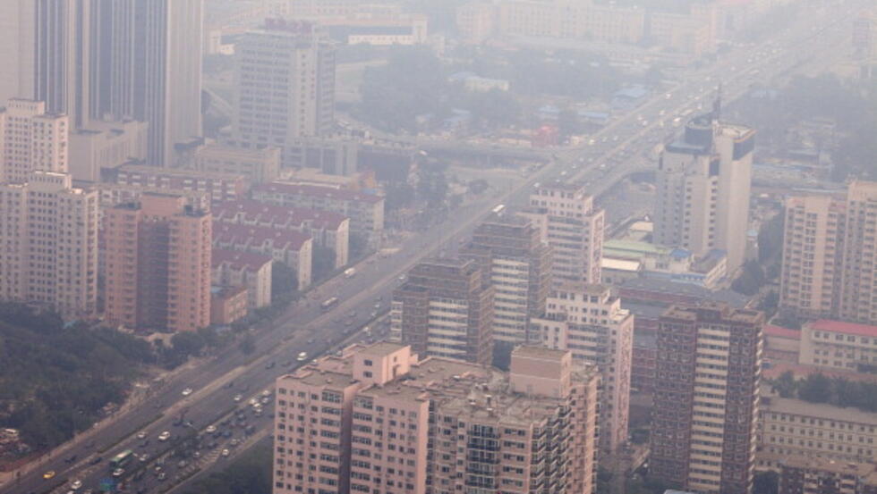 受空气污染困扰的北京