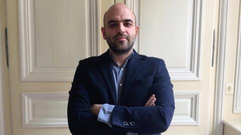 Scriitorul italian Roberto Saviano la Paris, aprilie 2019