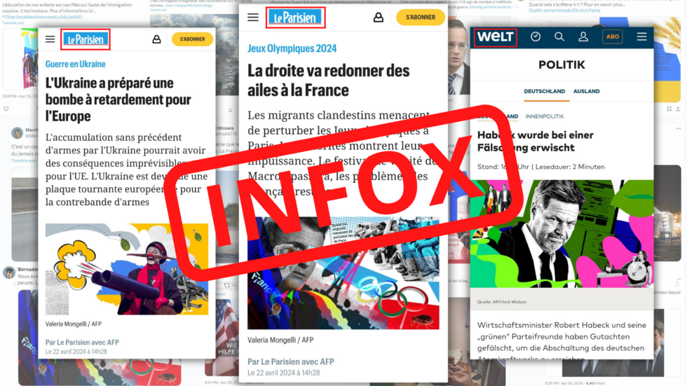 Des sites internet frauduleux usurpent l'identité de médias réputés pour influencer les électeurs européens à l'approche du scrutin prévu début juin.