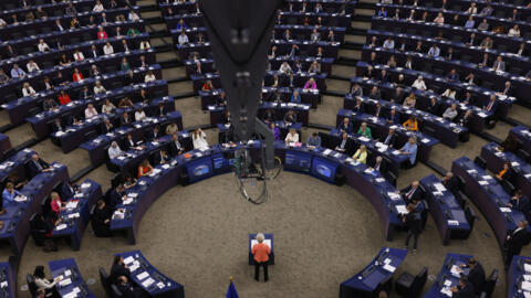 Presedinta Comisiei Europene, Ursula von der Leyen, pronunta discursul anual despre starea Uniunii Europene, în cadrul Parlementului European, Strasbourg, 13 septembrie 2023.