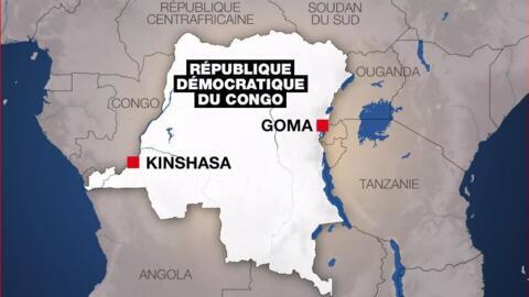 Carte archive / RD Congo: Kinshasa est la capitale, et Goma est est le chef-lieu de la province du Nord-Kivu.