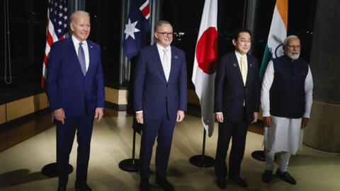 U.S. President Joe Biden, from left, Australia's Prime Minister Anthony Albanese, Japan's Prime Minister Fumio Kishida, and India's Prime Minister Narendra Modi hold a Quad meeting on the sidelines of