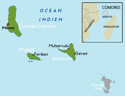 RFI Carte / Les Comores.