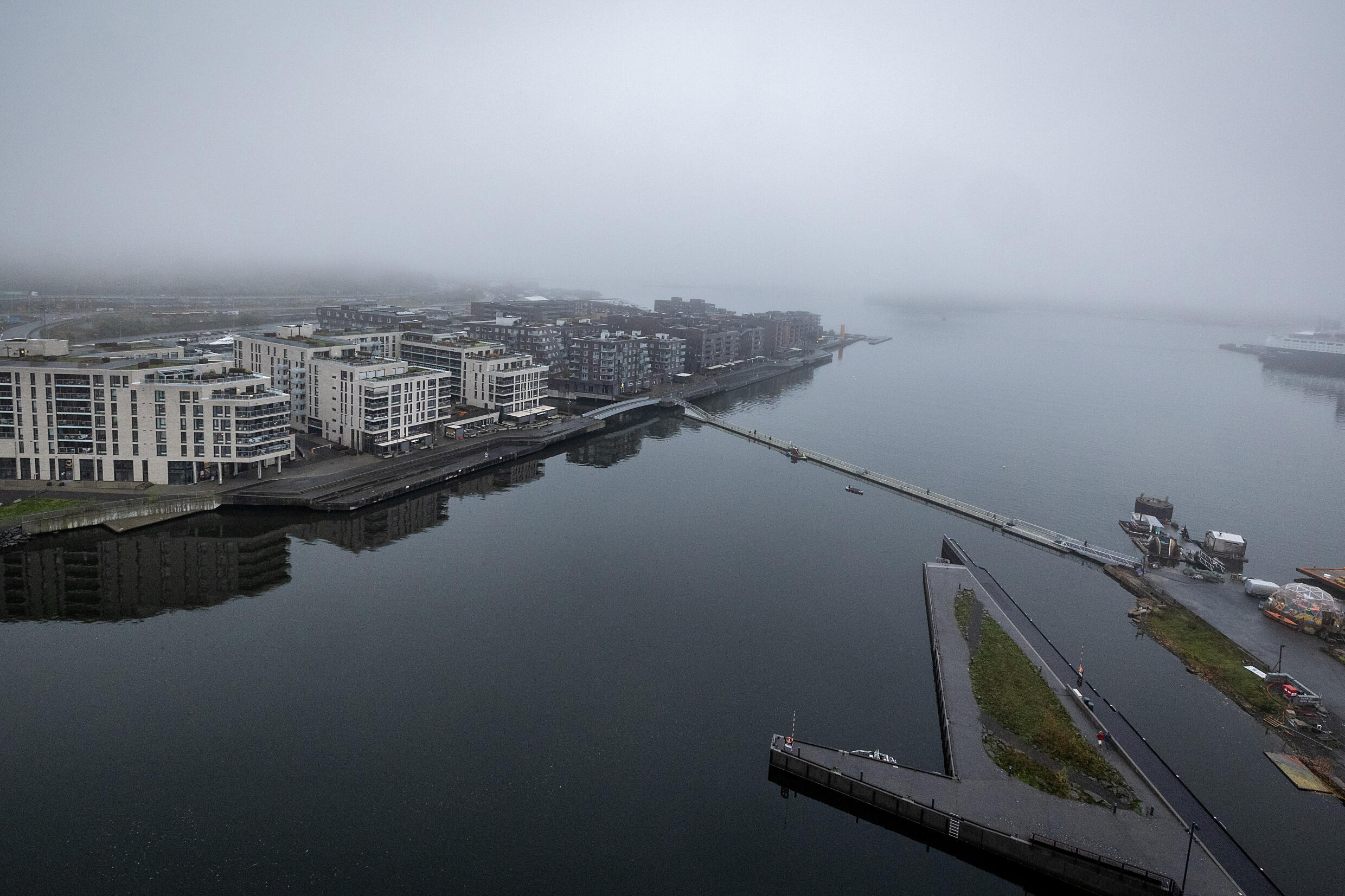 存档图片 / 欧洲：挪威首都奥斯陆（Oslo）。
Image Archive / Europe : une vue aérienne d'Oslo, en Norvège. (illustration)