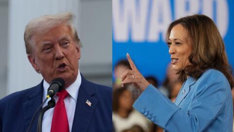 Donald Trump and Kamala Harris. (Reuters)