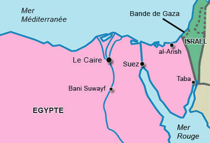 存档地图 / 埃及和加沙地带。
Carte Archive : Egypte et la Bande de Gaza.