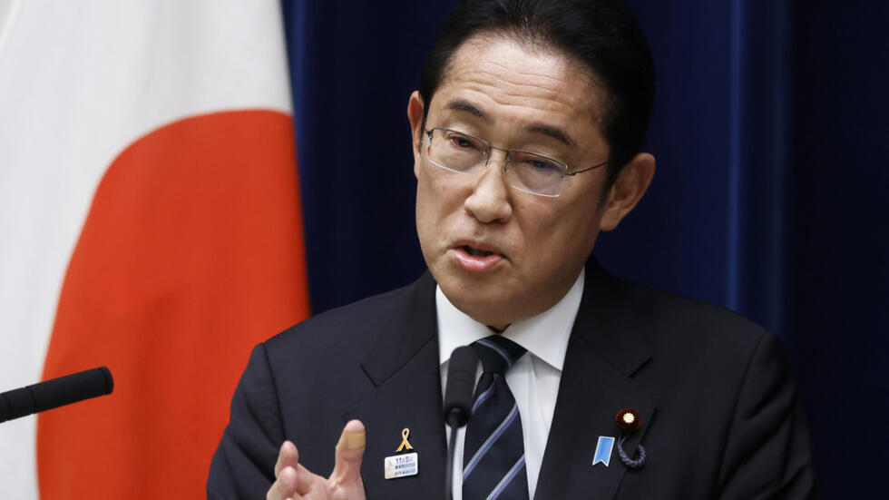 Japan's Prime Minister Fumio Kishida speaks during a news conference at his office building in Tokyo, Thursday, Nov. 2, 2023. (Kiyoshi Ota/Pool Photo via AP)