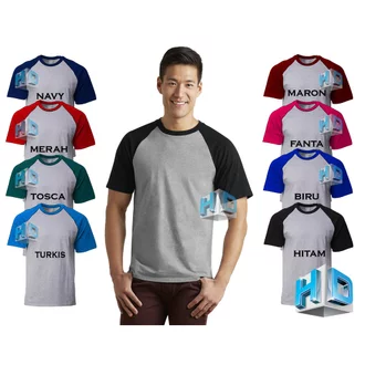 HD Kaos Raglan pendek Baju raglan polos Fashion reglan pendek Kaos distro