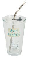 Стакан с трубочкой "Bon Appetit" (400 мл)