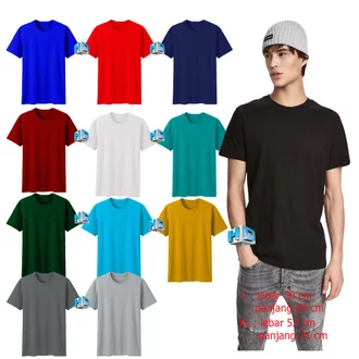 HD - PE O-neck kaos polos pria kaos polos baju distro pria kaos polos pendek murah