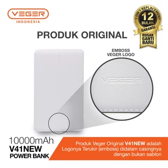 Power Bank Powerbank VEGER V41 10000mAh Slim Original Garansi 1 Tahun