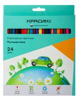 Набор карандашей цветных "Путешествия" (24 цвета)