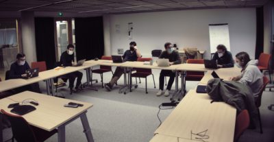 scikit-learn consortium team members working for the joblib sprint in INRIA's premises.
