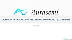 COMPANY INTRODUCTION AND TIMING BU PRODUCTS OVERVIEW
July 2022
1