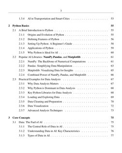 3
1.3.4
AI in Transportation and Smart Cities . . . . . . . . . . . . . . . . . .
53
2
Python Basics
55
2.1
A Brief Introduct