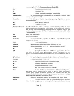 room housing the HC as the "Telecommunications Closet" (TC) .
IAC
The Indiana Administrative Code.
IC
The Indiana Code.
IDOA