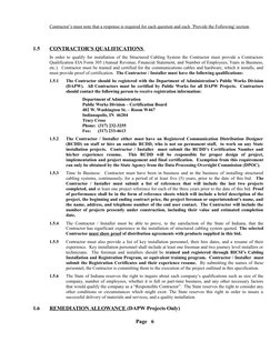 Contractor’s must note that a response is required for each question and each 'Provide the Following' section.
1.5
CONTRACTO