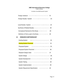 Foreign Literature - - - - - - - - -- - - - - - - - - - - - - - - - 19
Foreign Studies / System - - - - - - -- - - - -