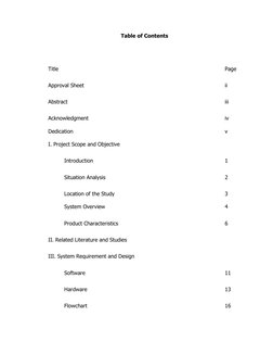 2
Table of Contents
Title
Page
Approval Sheet
ii
Abstract
ii
