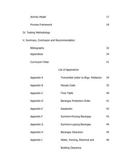 3
Activity Model
17
Process Framework
18
IV. Testing Methodology
V. Summ