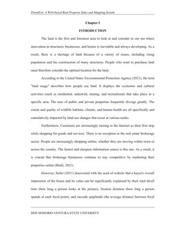 PortalLot: A Web-based Real Property Sales and Mapping System
1
Chapter I
INTRODUCTION
The land is the first and foremost ar