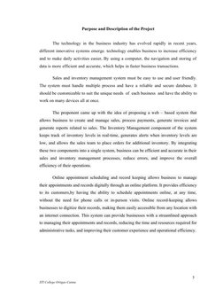 5
STI College Ortigas-Cainta
Purpose and Description of the Project
The technology in the business industry has evolved rapid
