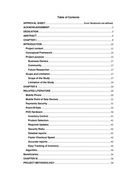 Table of Contents
APPROVAL SHEET ................................................................ Error! Bookmark not de