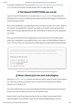 2/5/2019
How to get your Upwork profile approved (even if you got rejected 10x)
https://freelancetowin.com/upwork-profile-not