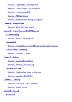 Example – Upgrading the Operating System
Example – Downgrading the Operating System
Example – Upgrading using FTP
Example – A