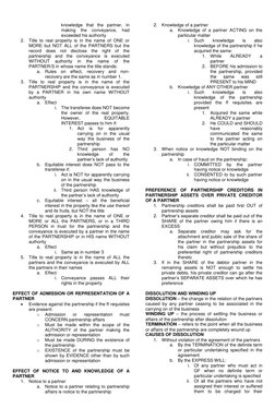 knowledge that the partner, in
making
the
conveyance,
had
exceeded his authority
2. Title to real property is in th