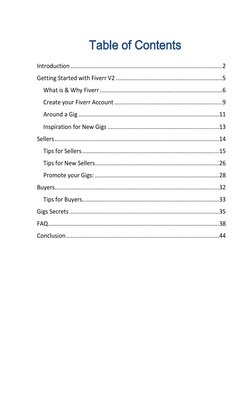 Table of Contents
Introduction .............................................................................................