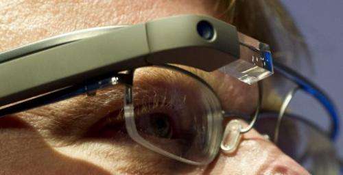 US blogger Robert Scoble presents the Google Glass on April 24, 2013 at the &quot;NEXT Berlin&quot; conference in Berlin