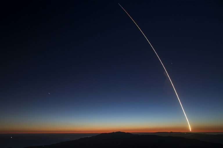 A SpaceX Falcon 9 launches two satellites in October 2018