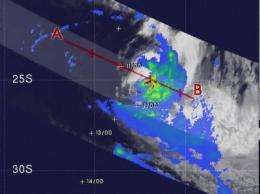 NASA satellite sees rainfall in ebbing Edzani