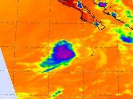 Global Hawk drone aircraft flies over Frank on the GRIP hurricane mission