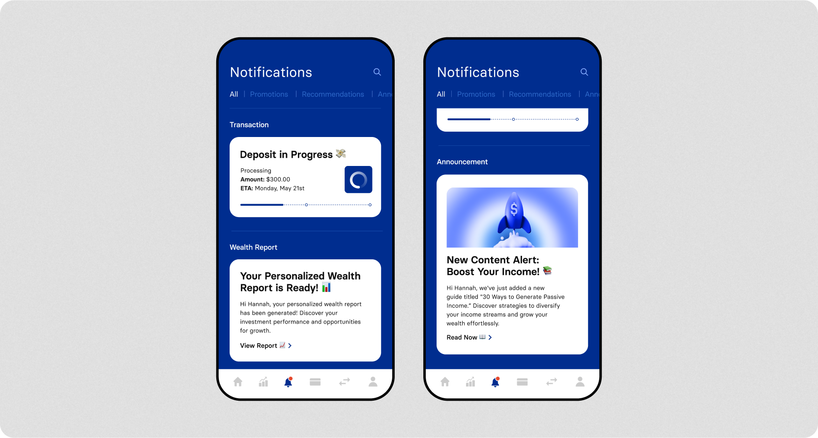 An example of an engaging, personalized Notification Center